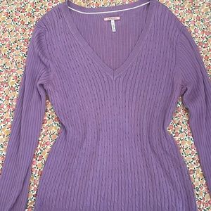purple oversized sweater
